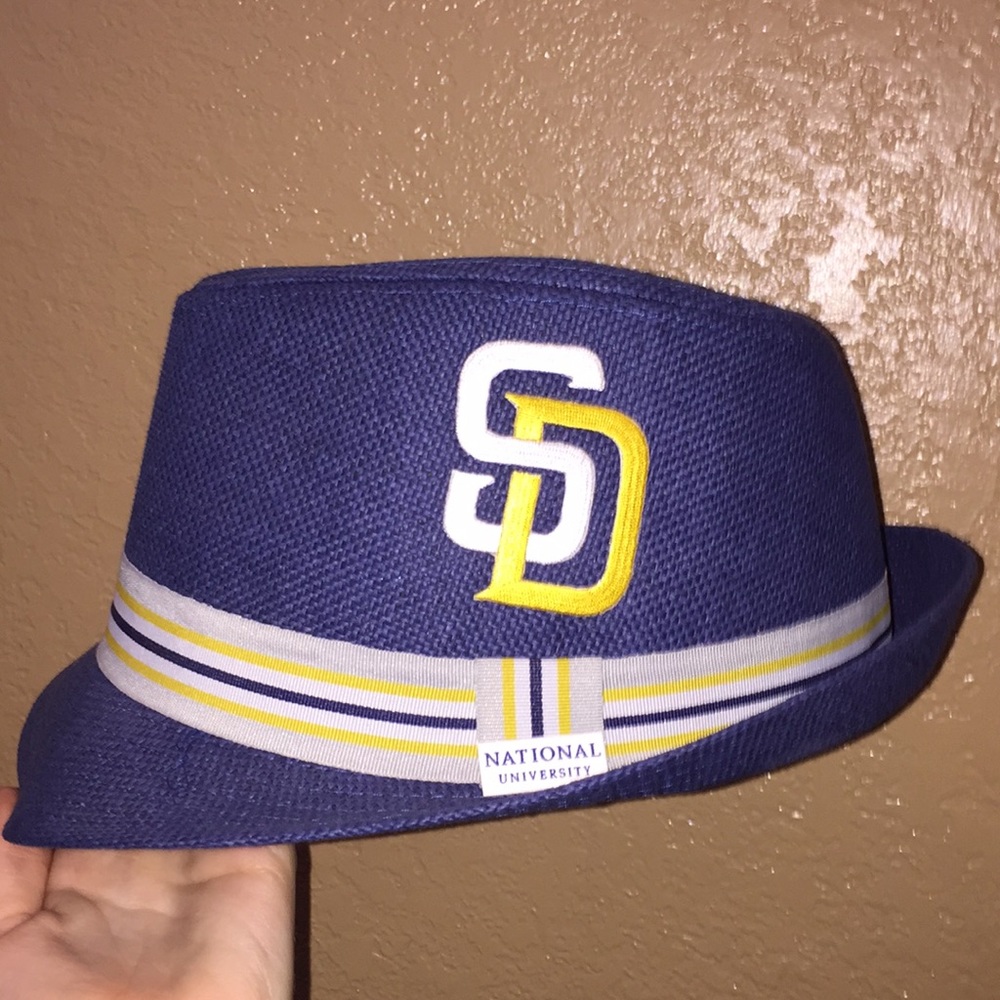 San Diego Padres SD Blue Fedora Hat